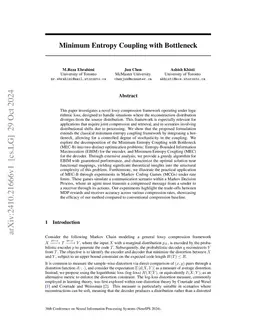 Minimum Entropy Coupling with Bottleneck