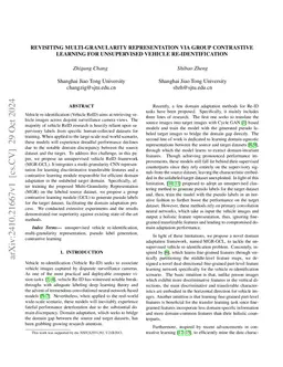 Revisiting Multi-Granularity Representation via Group Contrastive
  Learning for Unsupervised Vehicle Re-identification
