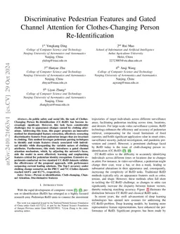 Discriminative Pedestrian Features and Gated Channel Attention for
  Clothes-Changing Person Re-Identification