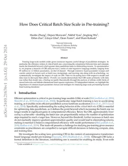 How Does Critical Batch Size Scale in Pre-training?