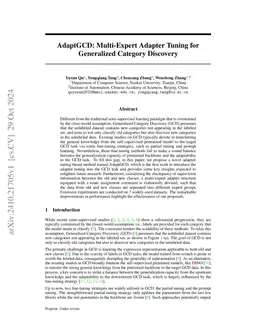 AdaptGCD: Multi-Expert Adapter Tuning for Generalized Category Discovery