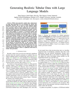 Generating Realistic Tabular Data with Large Language Models
