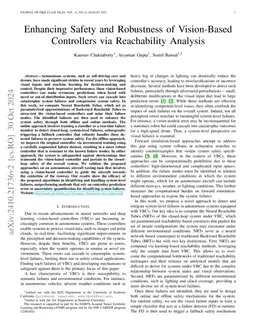 Enhancing Safety and Robustness of Vision-Based Controllers via
  Reachability Analysis