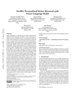 PerSRV: Personalized Sticker Retrieval with Vision-Language Model