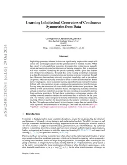 Learning Infinitesimal Generators of Continuous Symmetries from Data
