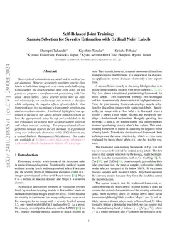 Self-Relaxed Joint Training: Sample Selection for Severity Estimation
  with Ordinal Noisy Labels