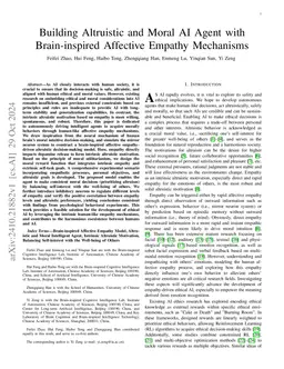 Building Altruistic and Moral AI Agent with Brain-inspired Emotional Empathy Mechanisms