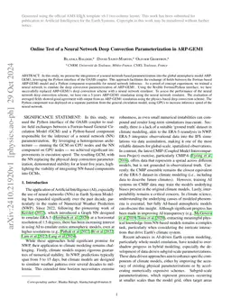 Online Test of a Neural Network Deep Convection Parameterization in
  ARP-GEM1