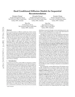 Dual Conditional Diffusion Models for Sequential Recommendation