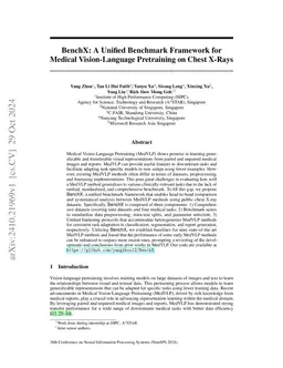 BenchX: A Unified Benchmark Framework for Medical Vision-Language
  Pretraining on Chest X-Rays