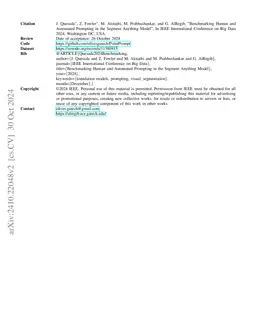 Benchmarking Human and Automated Prompting in the Segment Anything Model