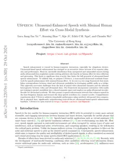 USpeech: Ultrasound-Enhanced Speech with Minimal Human Effort via Cross-Modal Synthesis