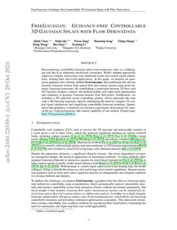 FreeGaussian: Annotation-free Control of Articulated Objects via 3D Gaussian Splats with Flow Derivatives