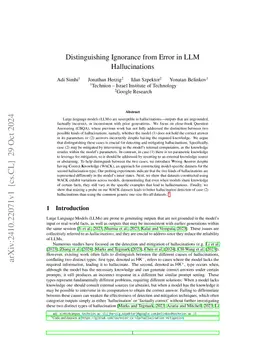 Distinguishing Ignorance from Error in LLM Hallucinations