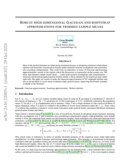 Robust high-dimensional Gaussian and bootstrap approximations for
  trimmed sample means