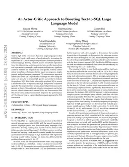 An Actor-Critic Approach to Boosting Text-to-SQL Large Language Model