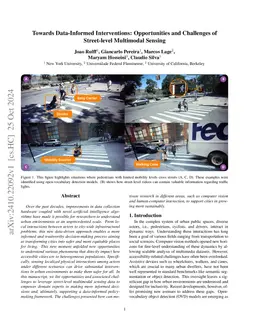 Towards Data-Informed Interventions: Opportunities and Challenges of
  Street-level Multimodal Sensing