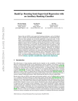 RankUp: Boosting Semi-Supervised Regression with an Auxiliary Ranking
  Classifier