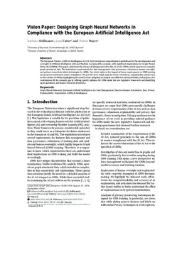 Vision Paper: Designing Graph Neural Networks in Compliance with the
  European Artificial Intelligence Act