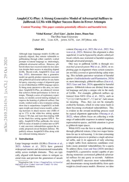 AmpleGCG-Plus: A Strong Generative Model of Adversarial Suffixes to
  Jailbreak LLMs with Higher Success Rates in Fewer Attempts