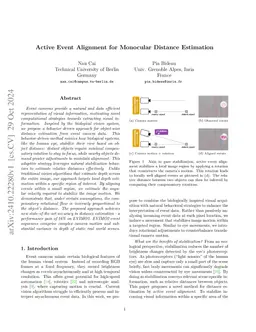 Active Event Alignment for Monocular Distance Estimation
