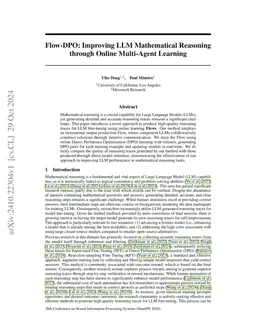 Flow-DPO: Improving LLM Mathematical Reasoning through Online
  Multi-Agent Learning