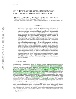 SVIP: Towards Verifiable Inference of Open-source Large Language Models