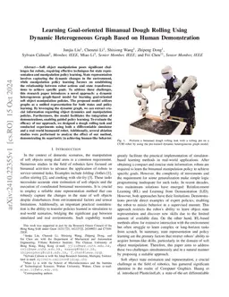 Learning Goal-oriented Bimanual Dough Rolling Using Dynamic
  Heterogeneous Graph Based on Human Demonstration