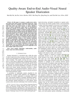 Quality-Aware End-to-End Audio-Visual Neural Speaker Diarization