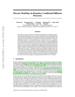 Discrete Modeling via Boundary Conditional Diffusion Processes