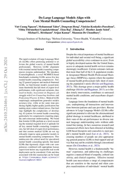 Do Large Language Models Align with Core Mental Health Counseling Competencies?
