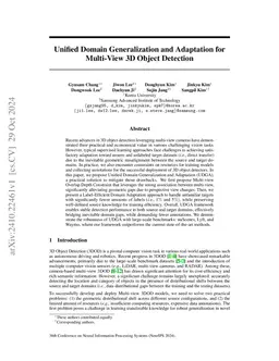 Unified Domain Generalization and Adaptation for Multi-View 3D Object
  Detection