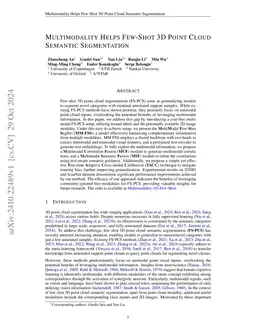 Multimodality Helps Few-shot 3D Point Cloud Semantic Segmentation