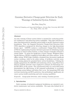 Gaussian Derivative Change-point Detection for Early Warnings of
  Industrial System Failures