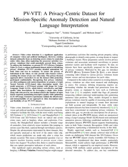PV-VTT: A Privacy-Centric Dataset for Mission-Specific Anomaly Detection
  and Natural Language Interpretation