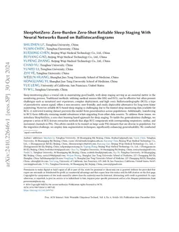 SleepNetZero: Zero-Burden Zero-Shot Reliable Sleep Staging With Neural
  Networks Based on Ballistocardiograms