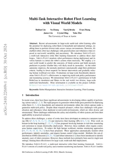 Multi-Task Interactive Robot Fleet Learning with Visual World Models