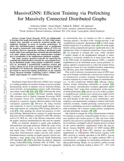 MassiveGNN: Efficient Training via Prefetching for Massively Connected
  Distributed Graphs