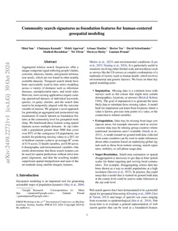 Community search signatures as foundation features for human-centered
  geospatial modeling
