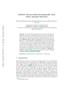 MIXAD: Memory-Induced Explainable Time Series Anomaly Detection