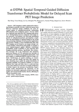 st-DTPM: Spatial-Temporal Guided Diffusion Transformer Probabilistic
  Model for Delayed Scan PET Image Prediction
