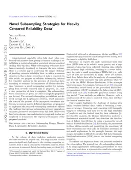Novel Subsampling Strategies for Heavily Censored Reliability Data
