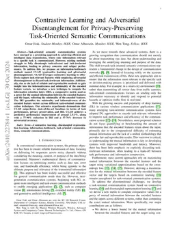 Contrastive Learning and Adversarial Disentanglement for Privacy-Aware Task-Oriented Semantic Communication