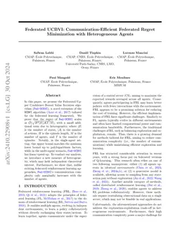 Federated UCBVI: Communication-Efficient Federated Regret Minimization
  with Heterogeneous Agents