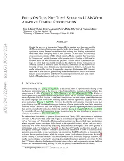 Focus On This, Not That! Steering LLMs with Adaptive Feature Specification