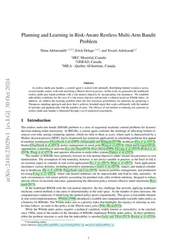 Risk-Aware Decision Making in Restless Bandits: Theory and Algorithms for Planning and Learning