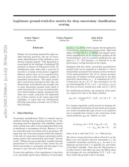 Legitimate ground-truth-free metrics for deep uncertainty classification scoring