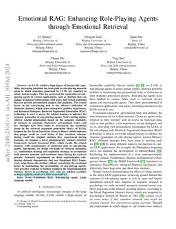 Emotional RAG: Enhancing Role-Playing Agents through Emotional Retrieval