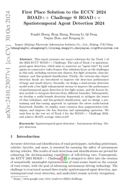 First Place Solution to the ECCV 2024 ROAD++ Challenge @ ROAD++
  Spatiotemporal Agent Detection 2024