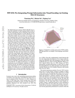 PIP-MM: Pre-Integrating Prompt Information into Visual Encoding via
  Existing MLLM Structures